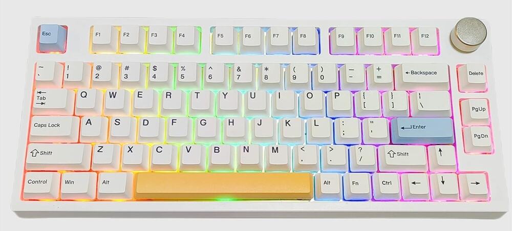 NJ80 AP Wireless Mechanical Keyboard Bluetooth RGB Hot Swap Programmable Knob